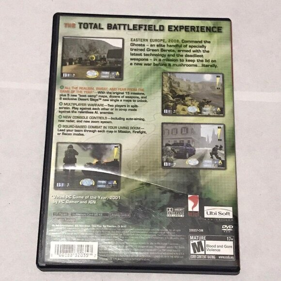 PS2 Tom Clancy’s Ghost Recon: Squad Based Battlefield Combat (PlayStation 2) - Picture 2 of 3